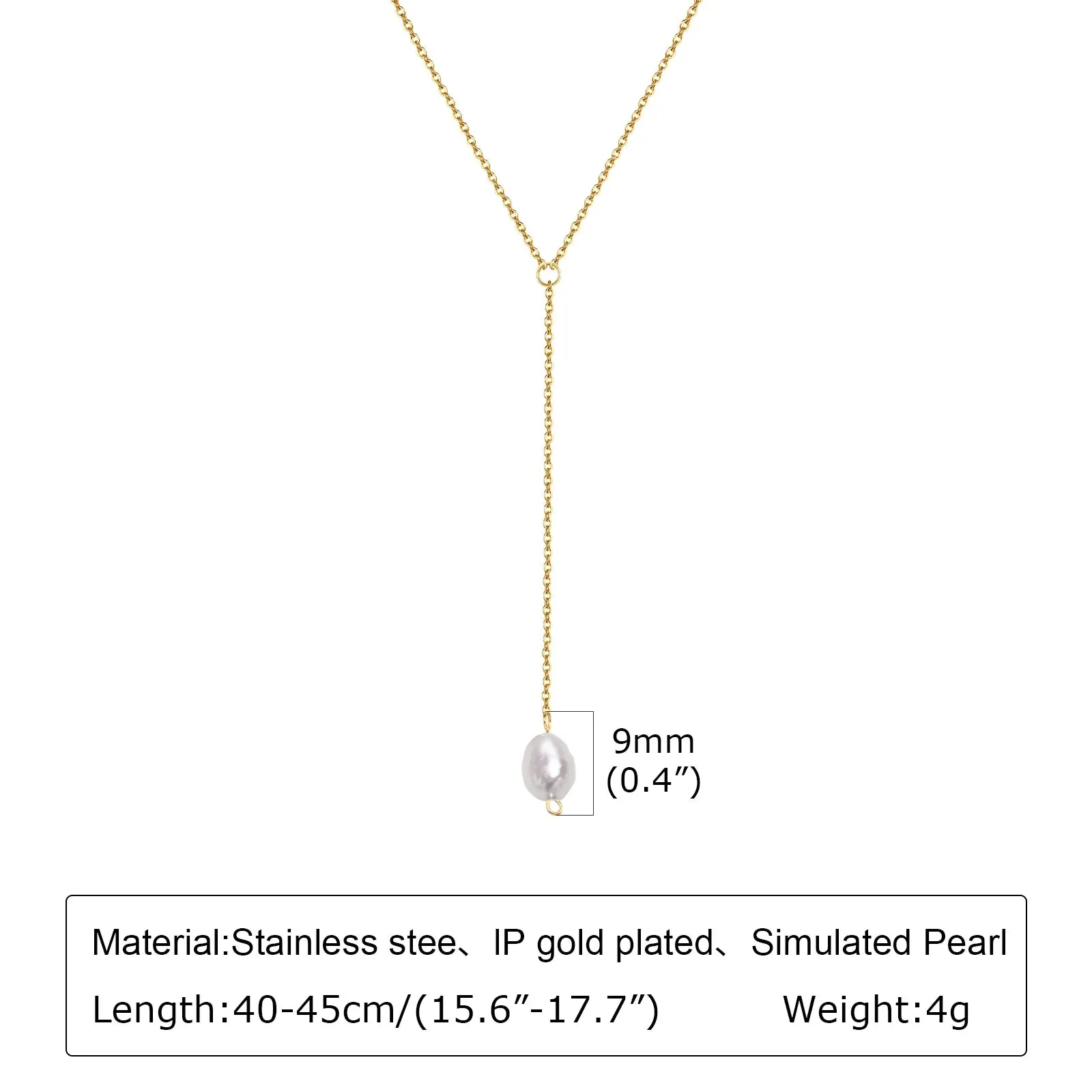 Gold Plated Lariat Necklace for Women, Double Layered Chic