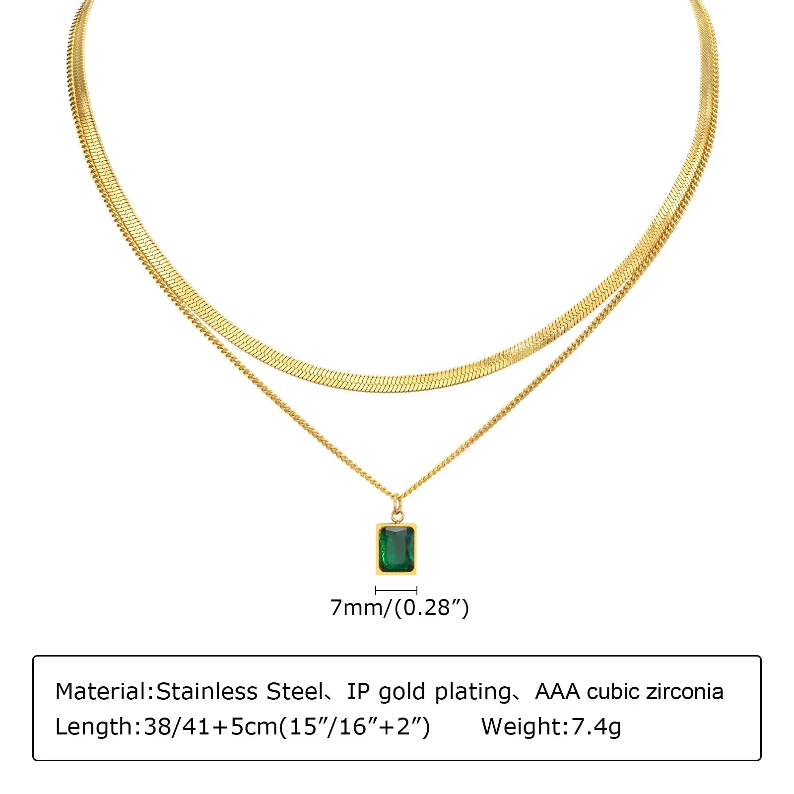 Gold Plated Lariat Necklace for Women, Double Layered Chic