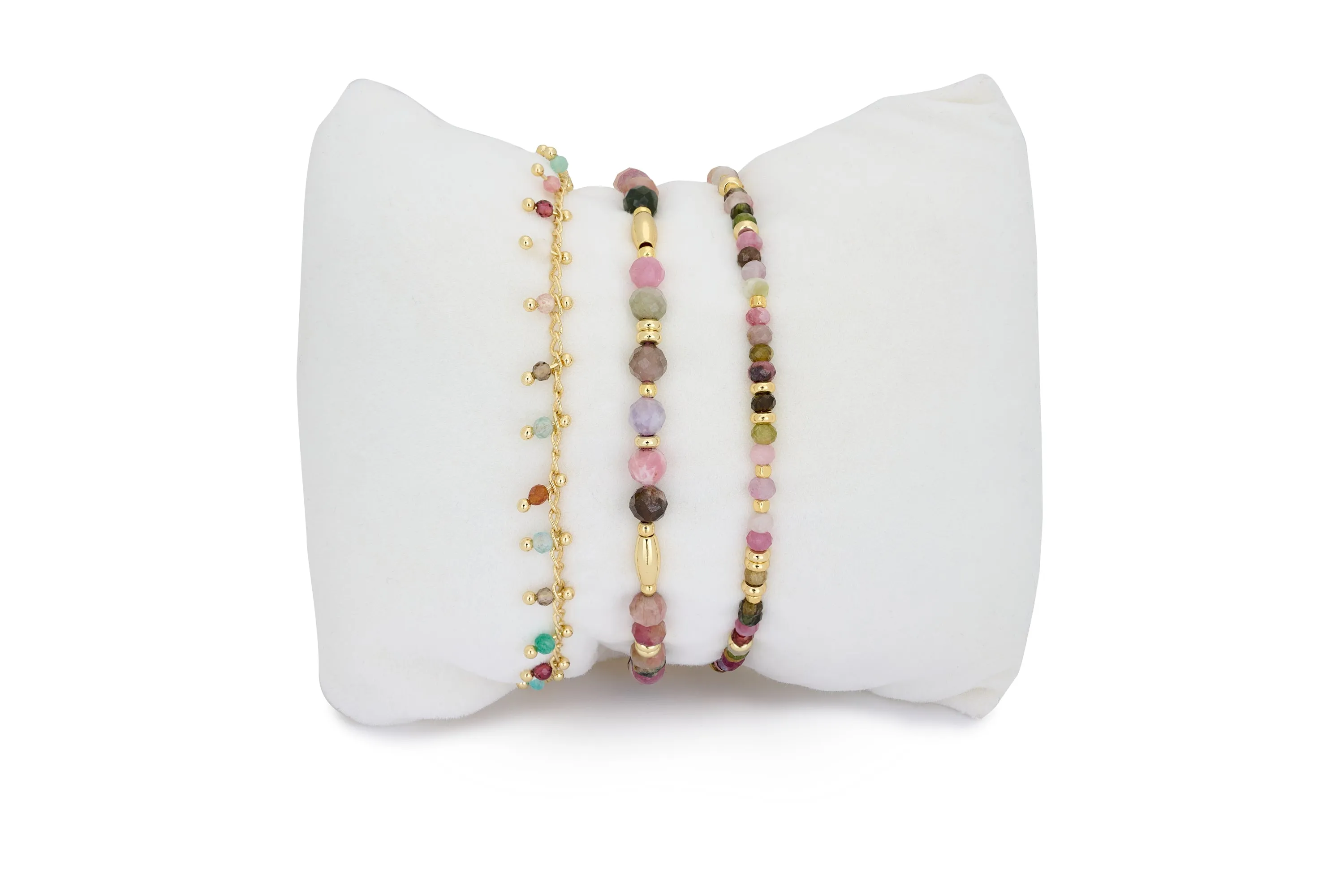 Kea 3 Layer Gemstone Bracelet Stack