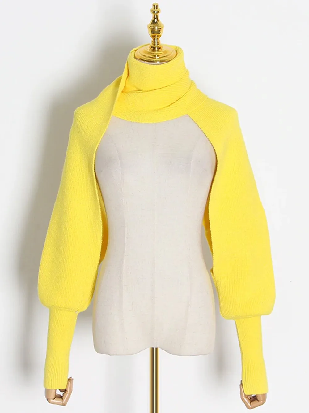 Knitting Scarves w Sleeve