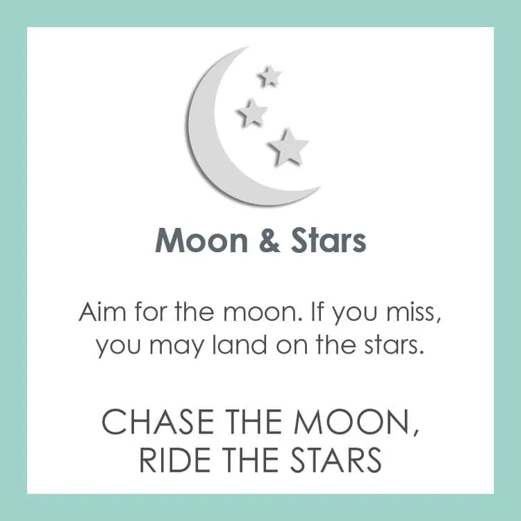 LOLA Moon and Stars Pendant - Royal Blue and Gold