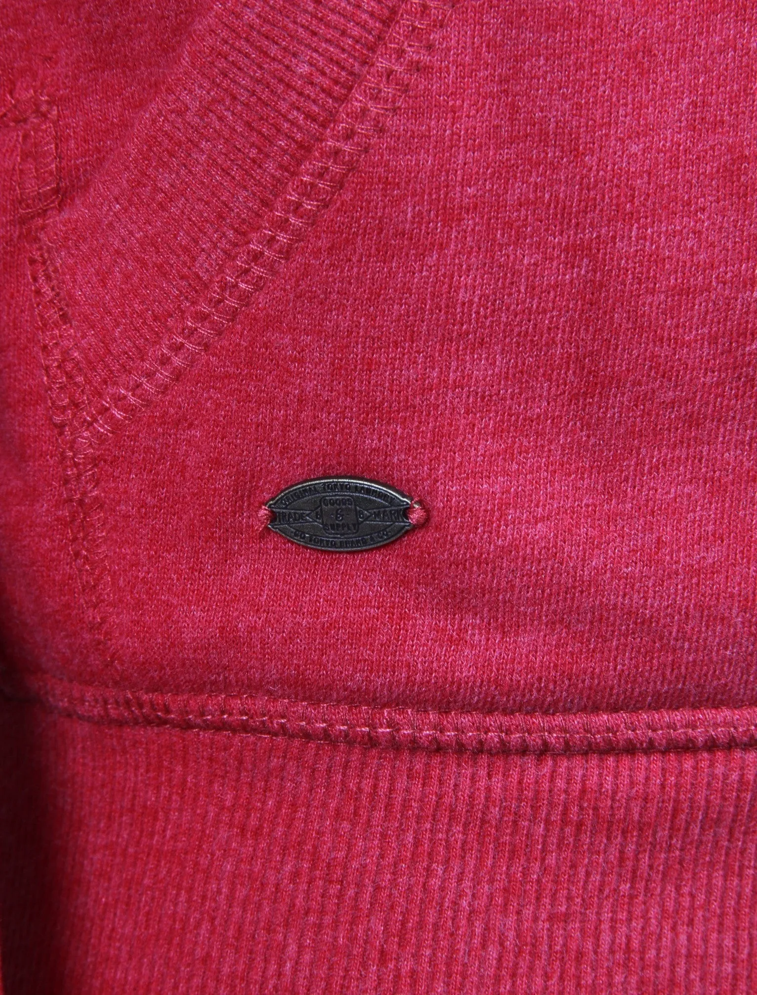 Mantua Bay Zip Through Hoodie In Tokyo Red Marl - Tokyo Laundry