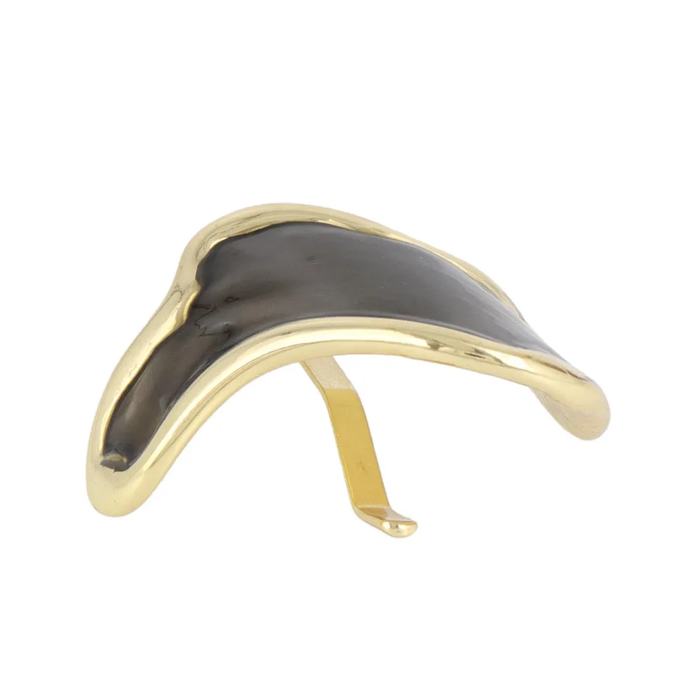 Marble Detail Wave Pony Hook