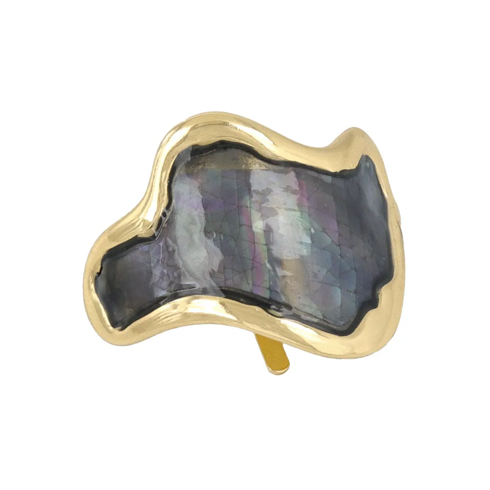 Marble Detail Wave Pony Hook