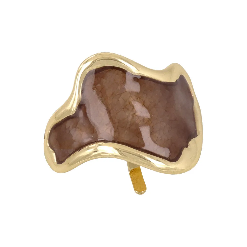 Marble Detail Wave Pony Hook