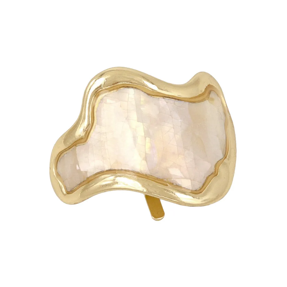 Marble Detail Wave Pony Hook
