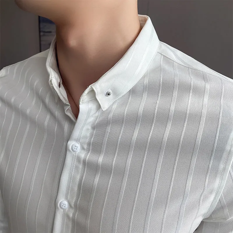 Men's Business Slim Striped Shirt