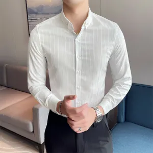 Men's Business Slim Striped Shirt