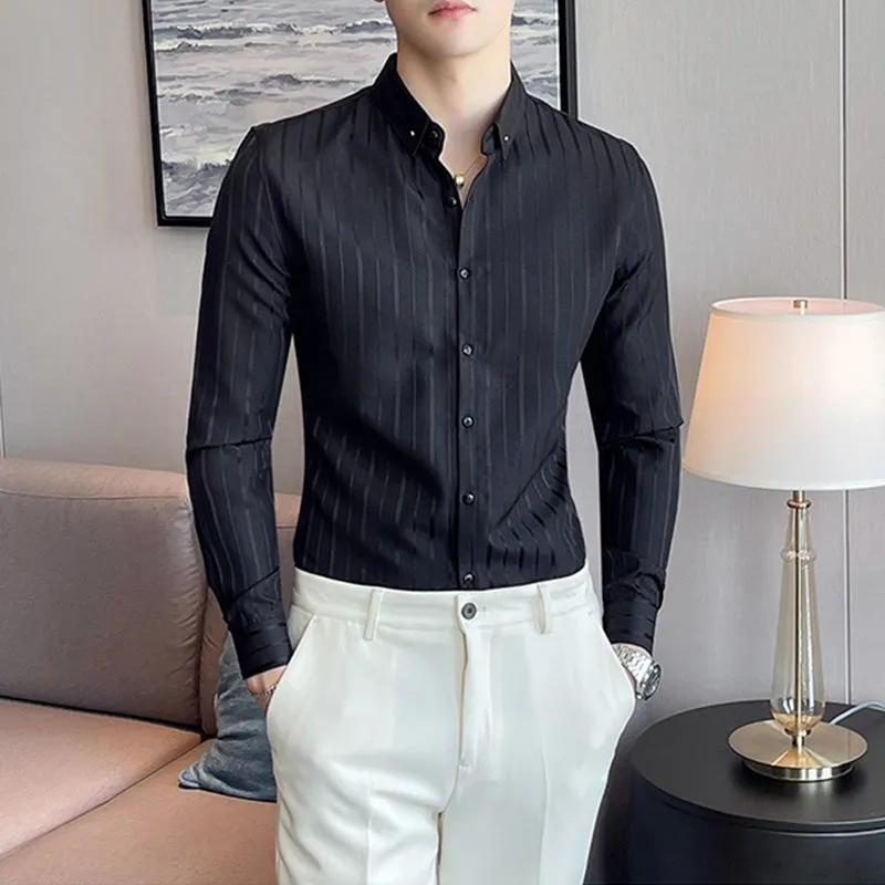 Men's Business Slim Striped Shirt