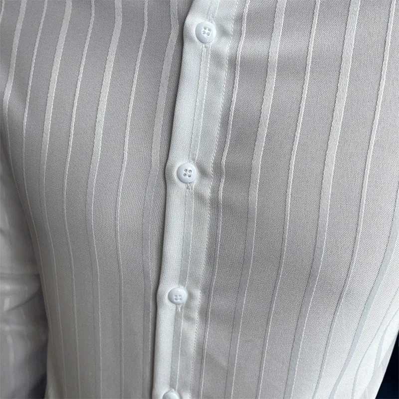 Men's Business Slim Striped Shirt