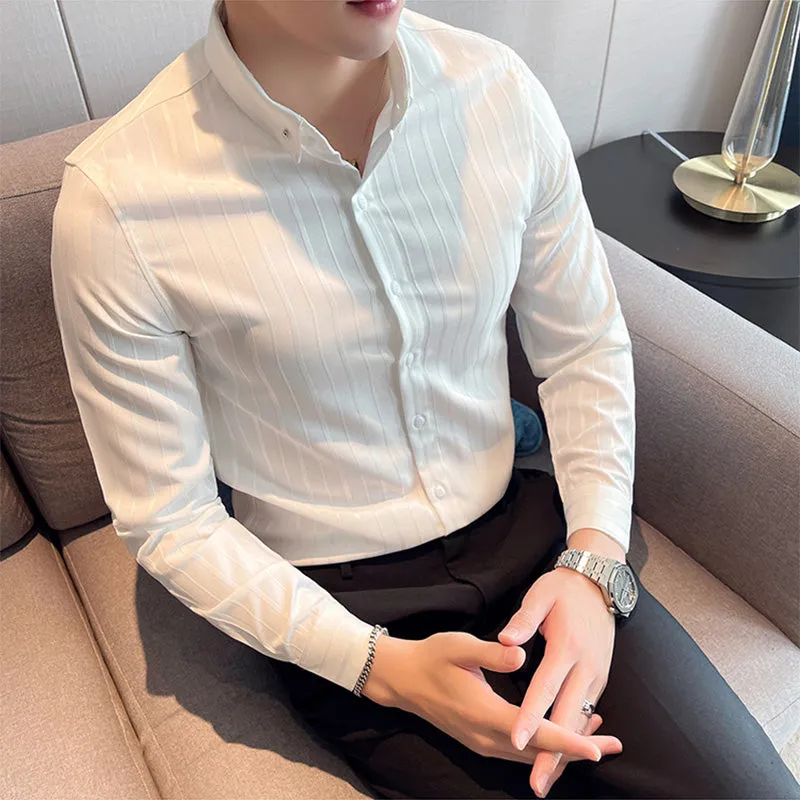 Men's Business Slim Striped Shirt