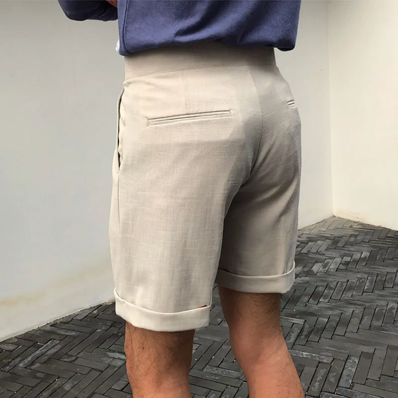 Men's Casual High Waist Straight Shorts