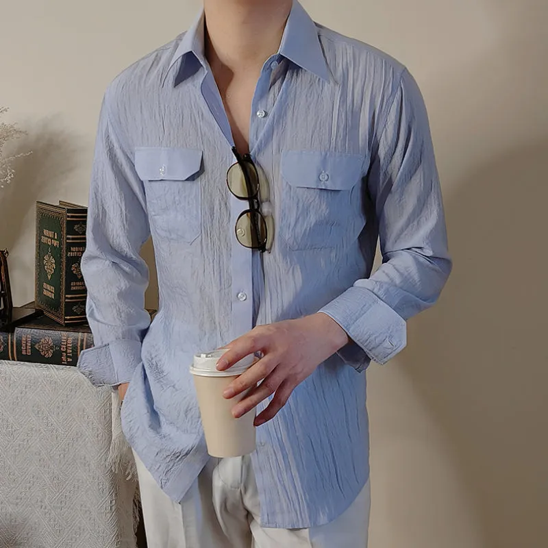 Men's Cotton and Linen Casual Loose Shirt