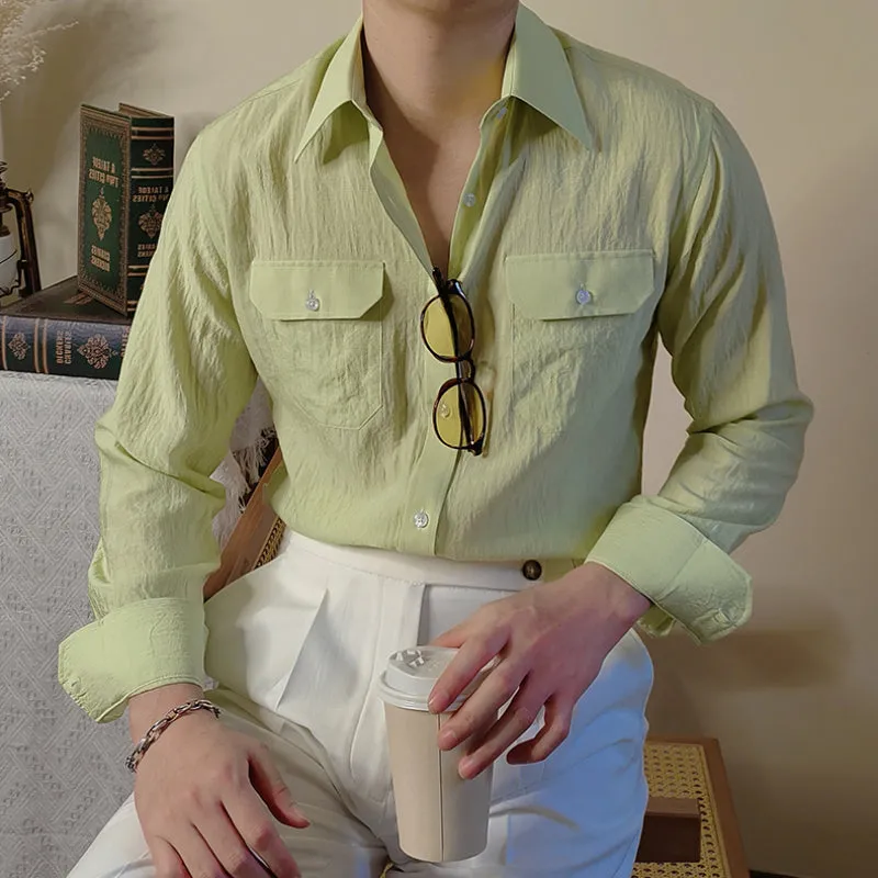 Men's Cotton and Linen Casual Loose Shirt