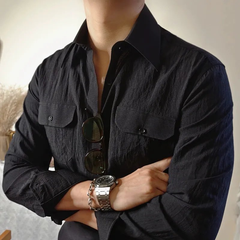 Men's Cotton and Linen Casual Loose Shirt