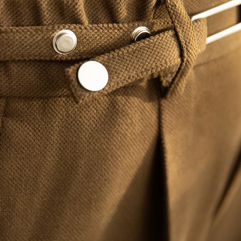 Mens Hidden Expandable Waistband Classic Fit Front Pleated Dress Pant