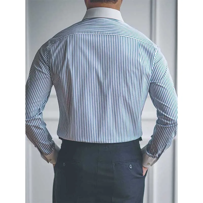 Men's Vintage Business Casual Striped Shirt