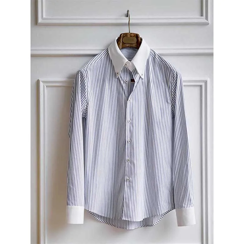 Men's Vintage Business Casual Striped Shirt