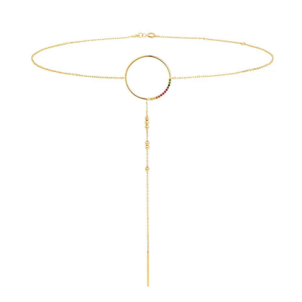 Modern Words Fine Rainbow Choker