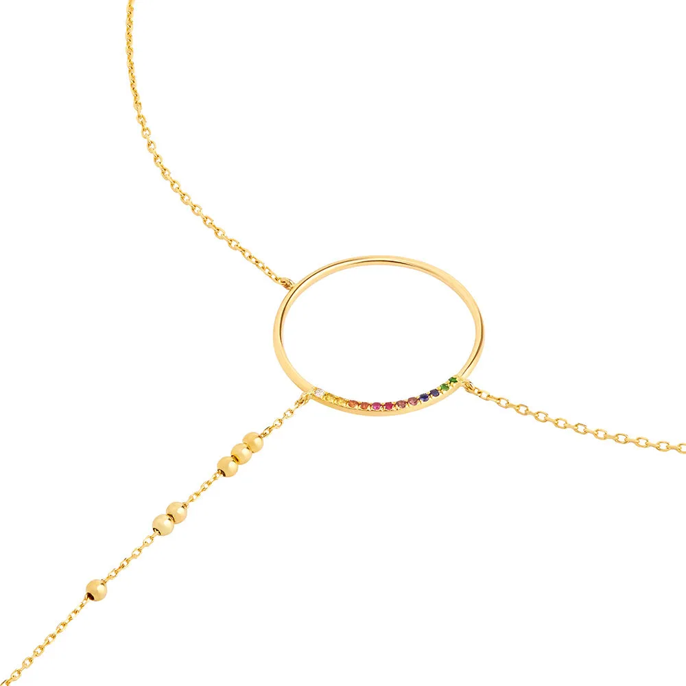 Modern Words Fine Rainbow Choker