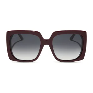 PATRICIA NASH - JACKIE   MAROON   GREY GRADIENT SUNGLASSES