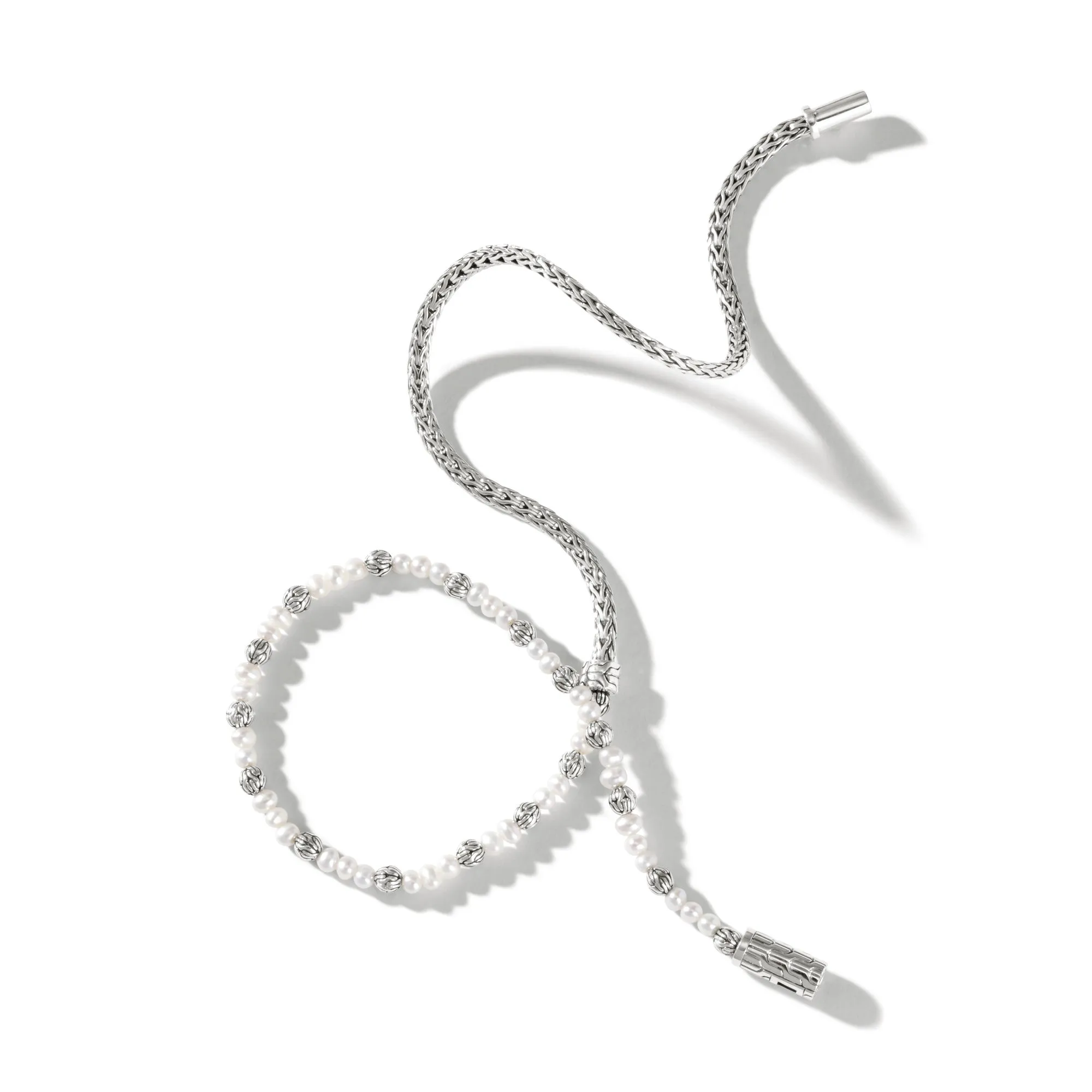 Pearl Chain Double Wrap, Sterling Silver|BB900635