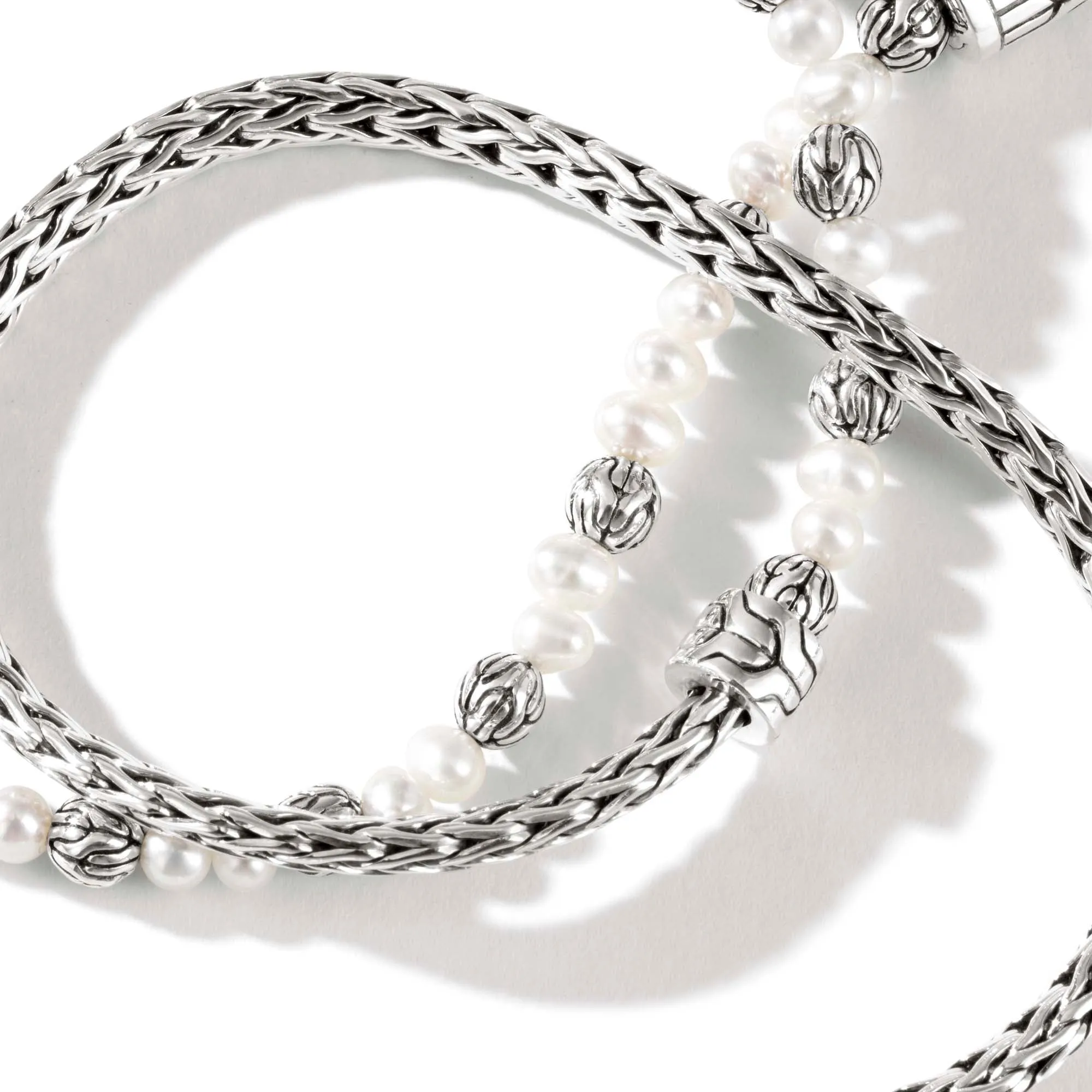 Pearl Chain Double Wrap, Sterling Silver|BB900635