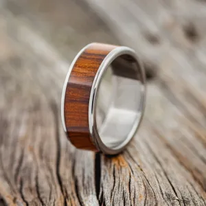 "RAINIER" - IRONWOOD WEDDING BAND - TITANIUM - SIZE 12