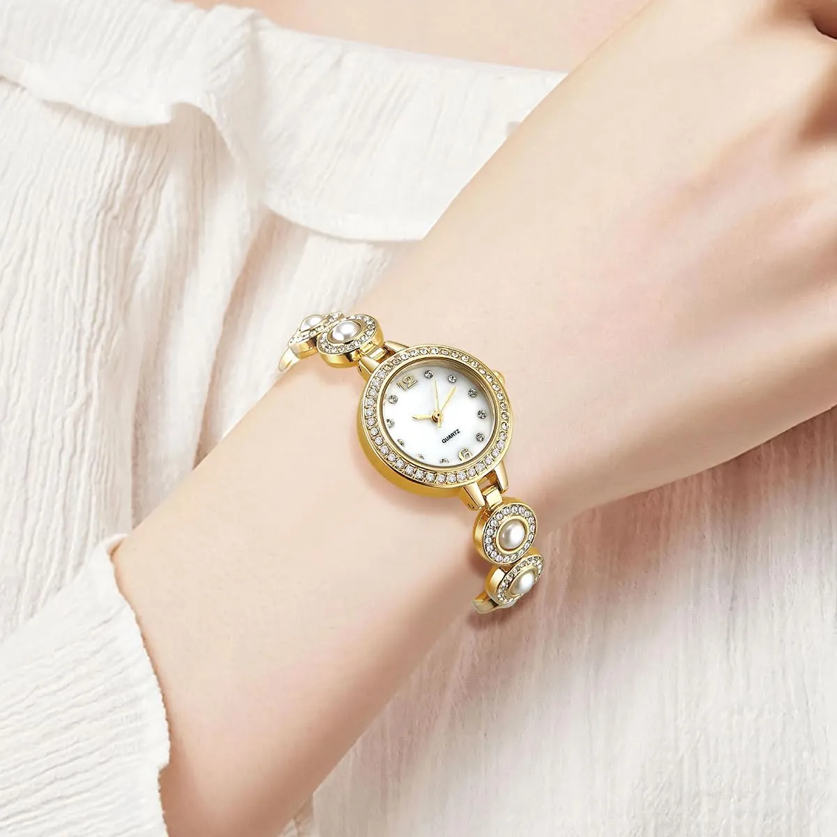 Reginald Fashion Luxury Vintage Bling Bling Crystals Dial Watch Quartz Women's Bracelet Watches