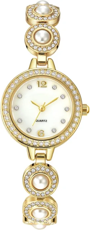 Reginald Fashion Luxury Vintage Bling Bling Crystals Dial Watch Quartz Women's Bracelet Watches