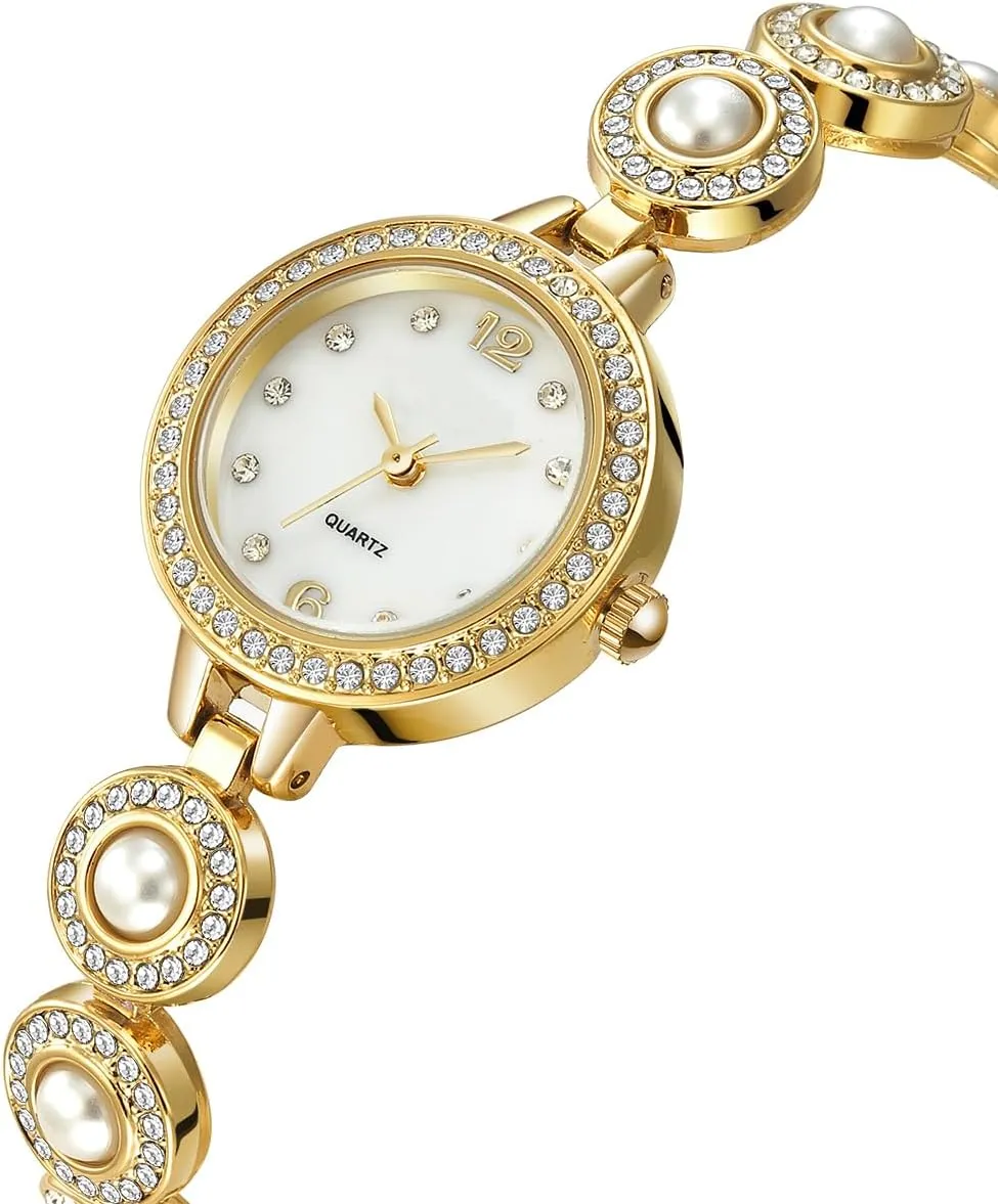 Reginald Fashion Luxury Vintage Bling Bling Crystals Dial Watch Quartz Women's Bracelet Watches