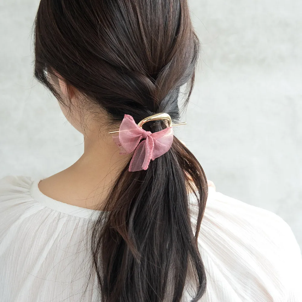 Ribbon Bow Maje Cuff Pony Hook