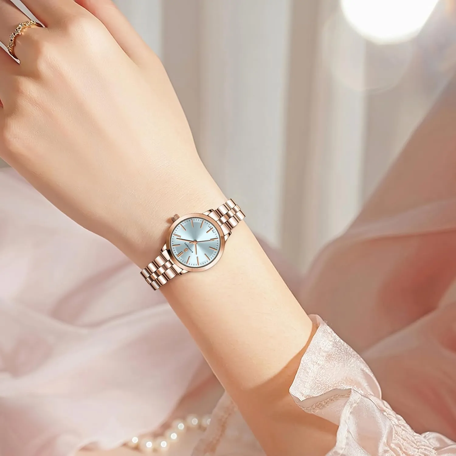 SAPPHERO Wrist Watch for Women Luxury Ladies Watches Women's Bracelet Watch Small Stainless Steel Analog 5ATM Waterproof Watches for Women