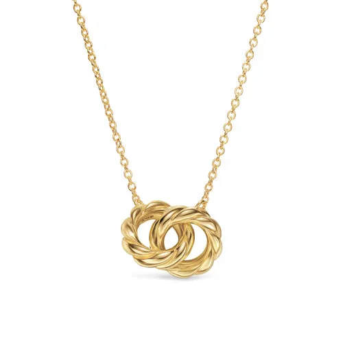 Sculpted Cable Chain Necklace in 18K Yellow Gold, 9mm