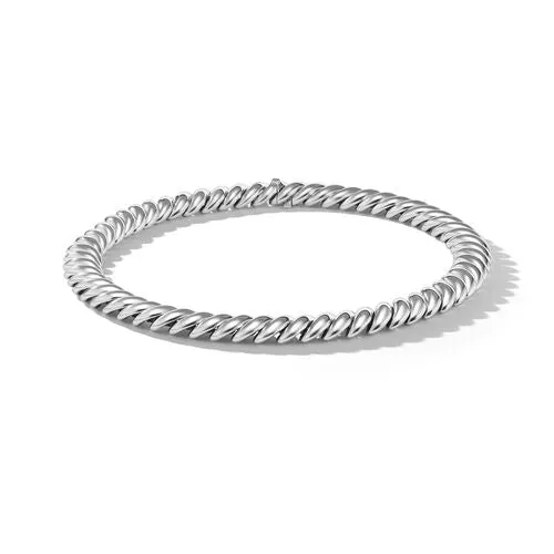 Sculpted Cable Necklace in Sterling Silver, 16"