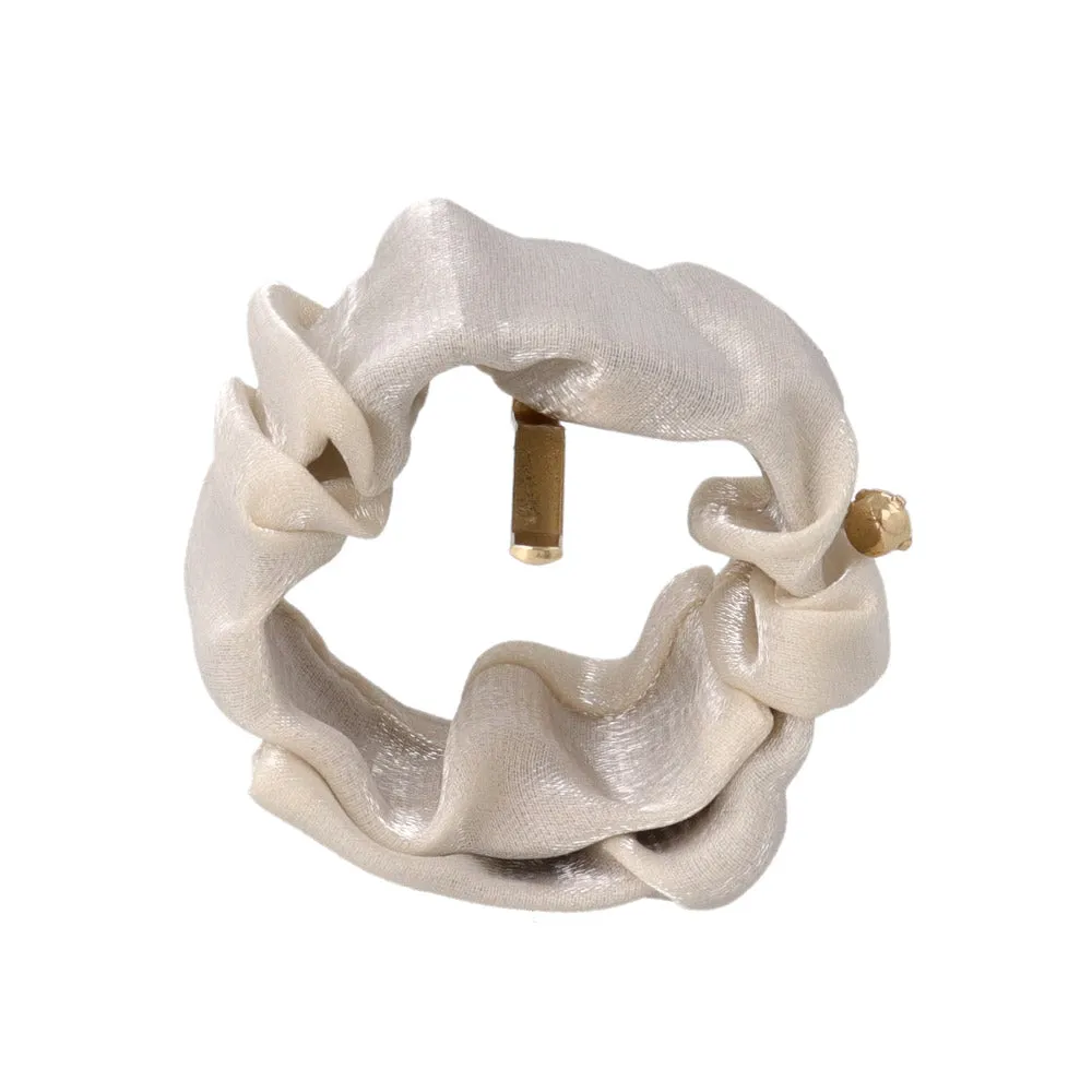 Shimmering Snap Band Pony Hook
