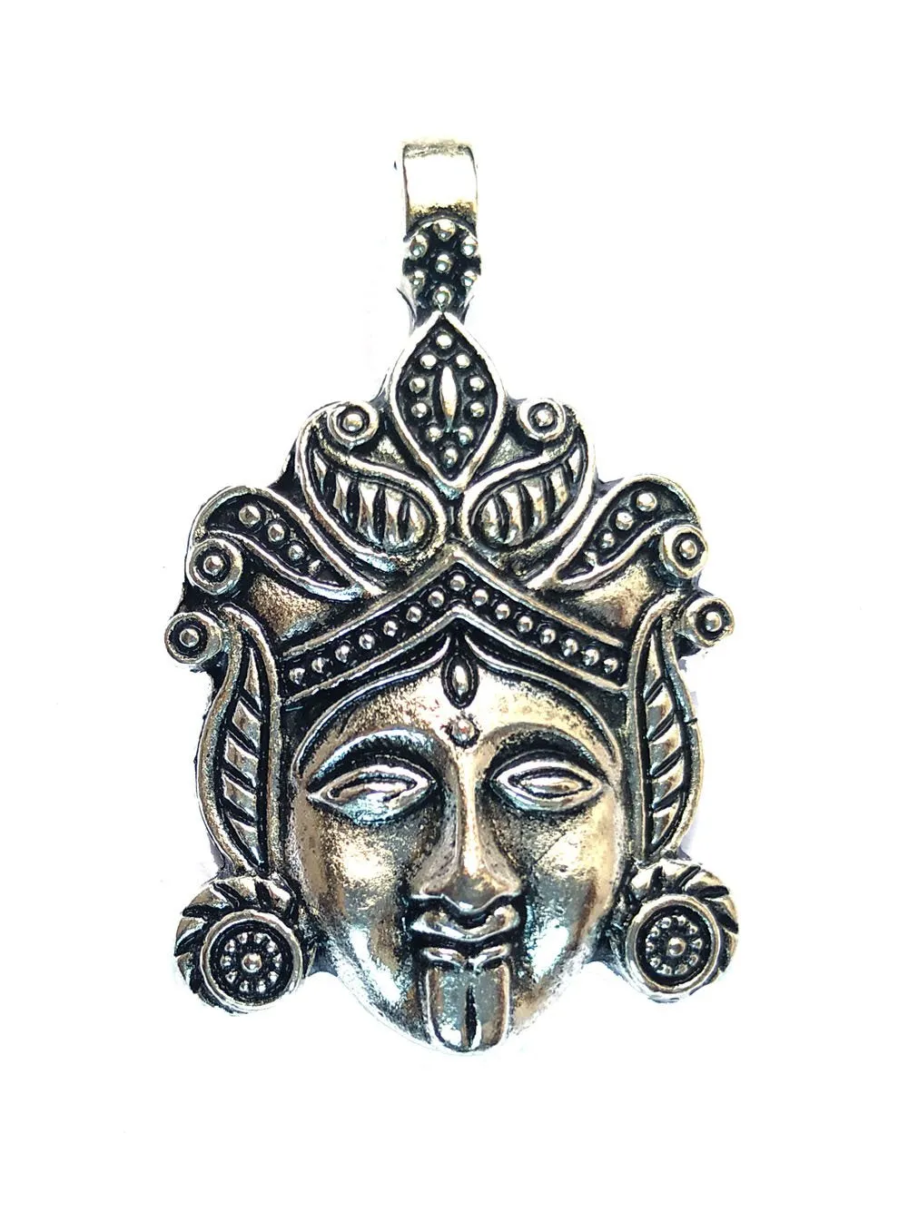 Silver Designer German Silver Face Pendant