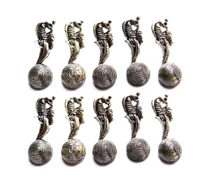 Silver Fancy Bird German Silver Charms