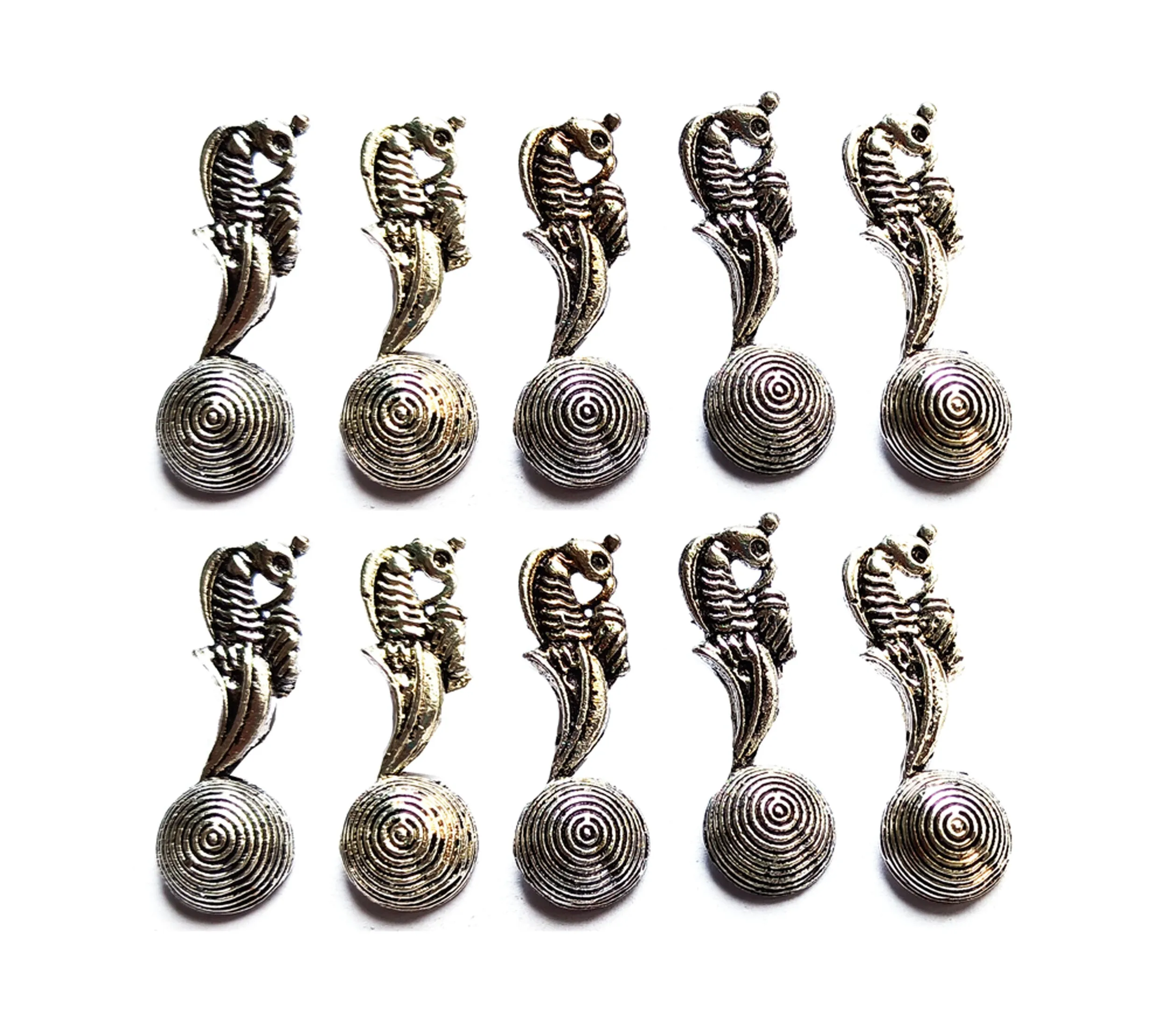 Silver Fancy Bird German Silver Charms