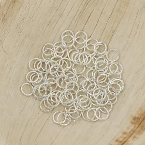 Silver Tone Jump Rings 6mm x 0.7mm - Open 21 Gauge - 350 Rings -  J108