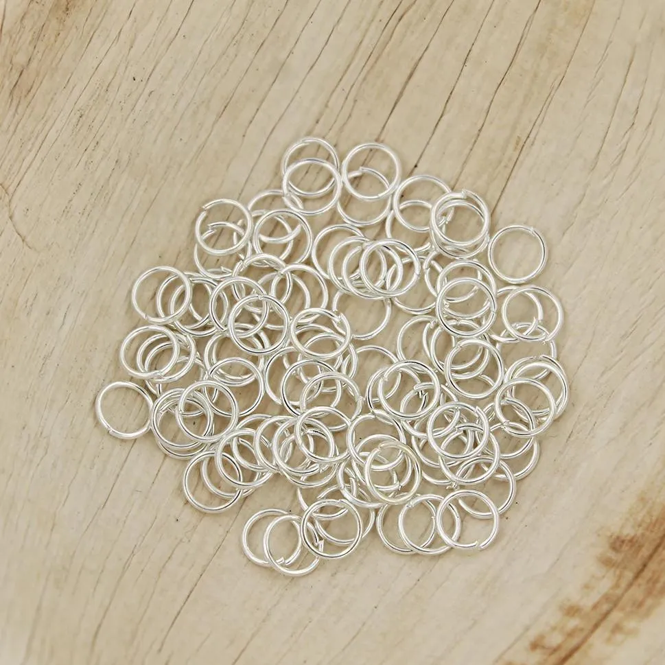 Silver Tone Jump Rings 6mm x 0.7mm - Open 21 Gauge - 350 Rings -  J108