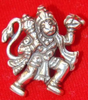 Sri Hanuman pure silver pendant in antique look