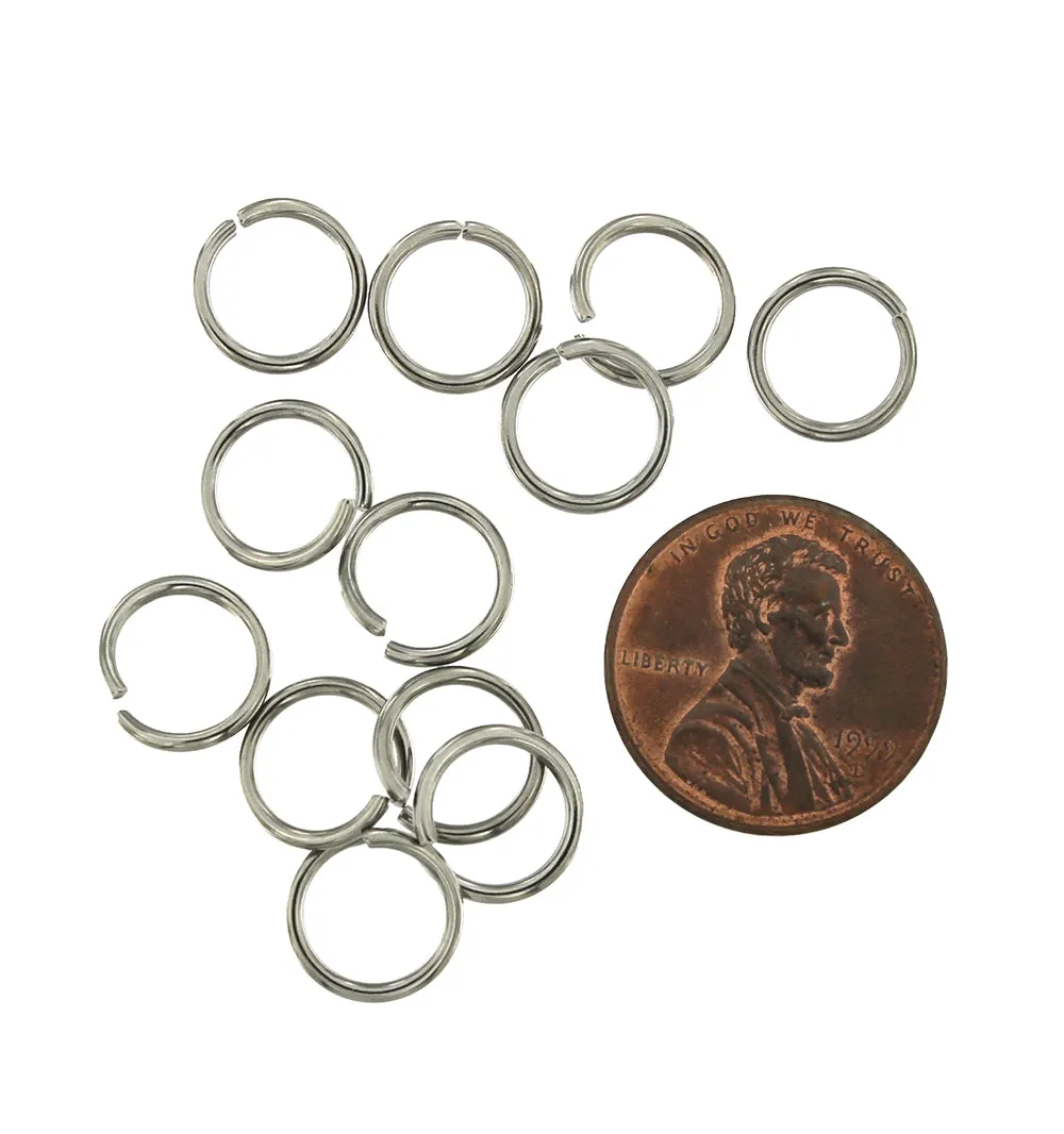 Stainless Steel Jump Rings 10mm - Open 18 Gauge - 200 Rings - J125