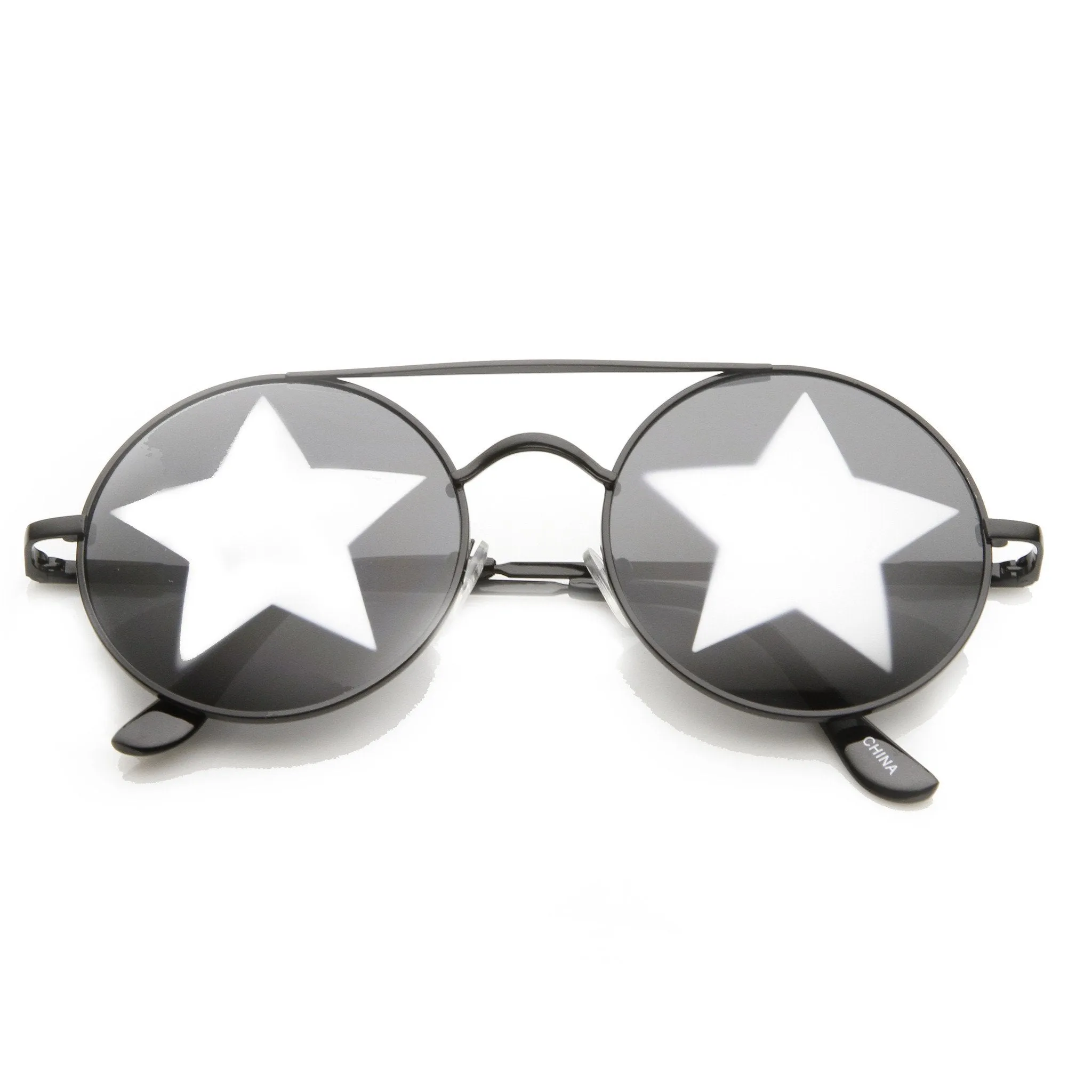 Super Star Novelty Party Round Metal Sunglasses 9143