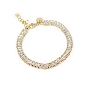 'The Marilyn' Baguette Burst Clear Crystal Bracelet