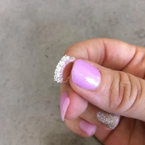 TummyToys® Solid White Gold with 5 Real Diamonds