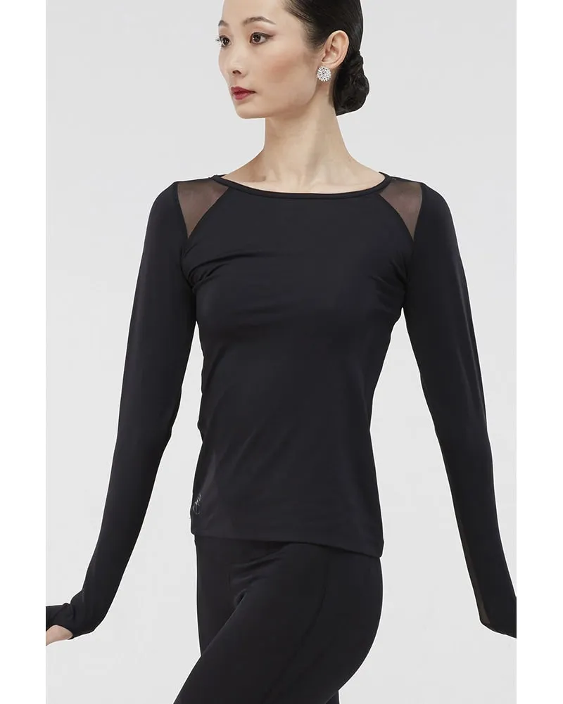 Wear Moi Arezza Mesh Detail Long Sleeve Shirt - Womens