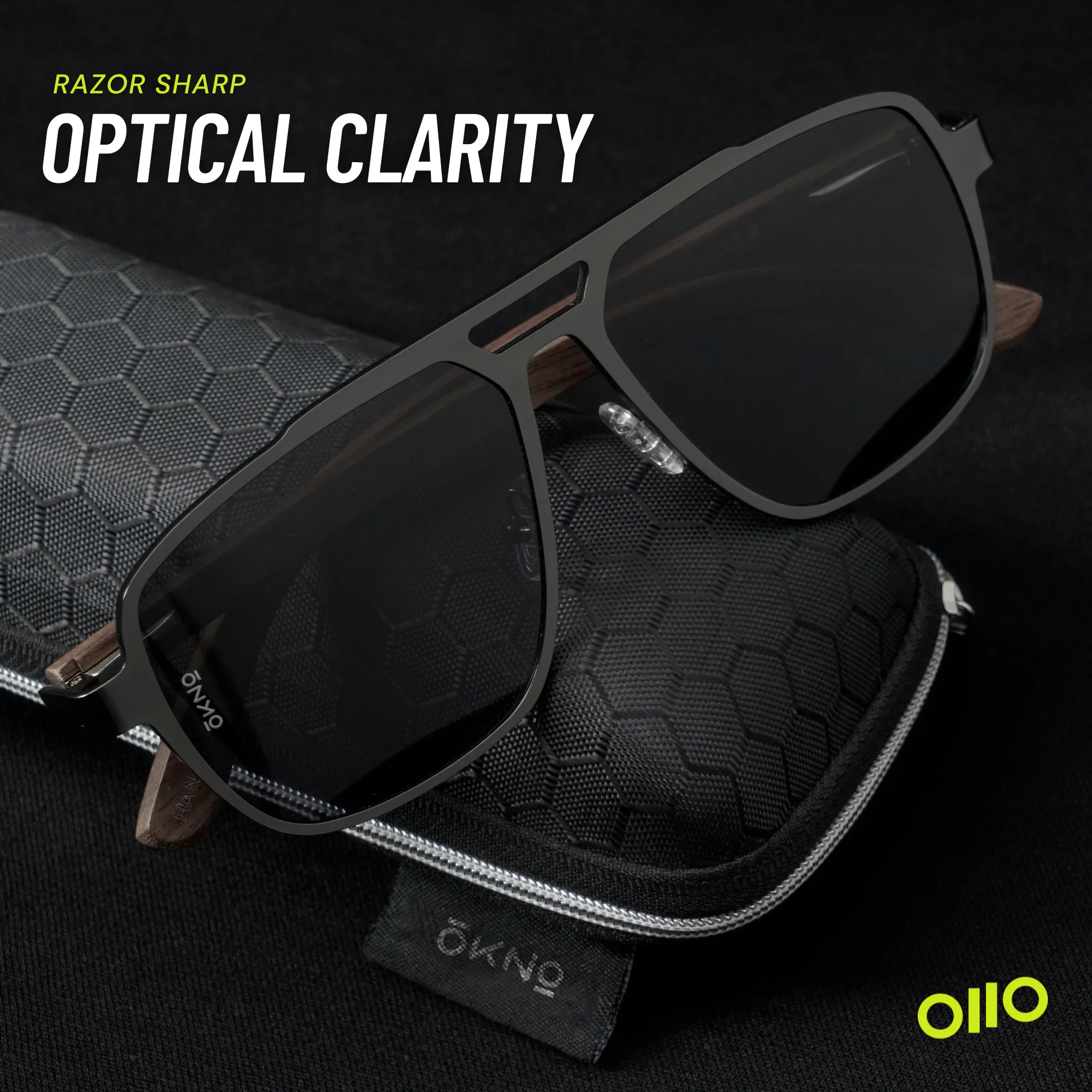 Zion Wood Black Power Sunglasses