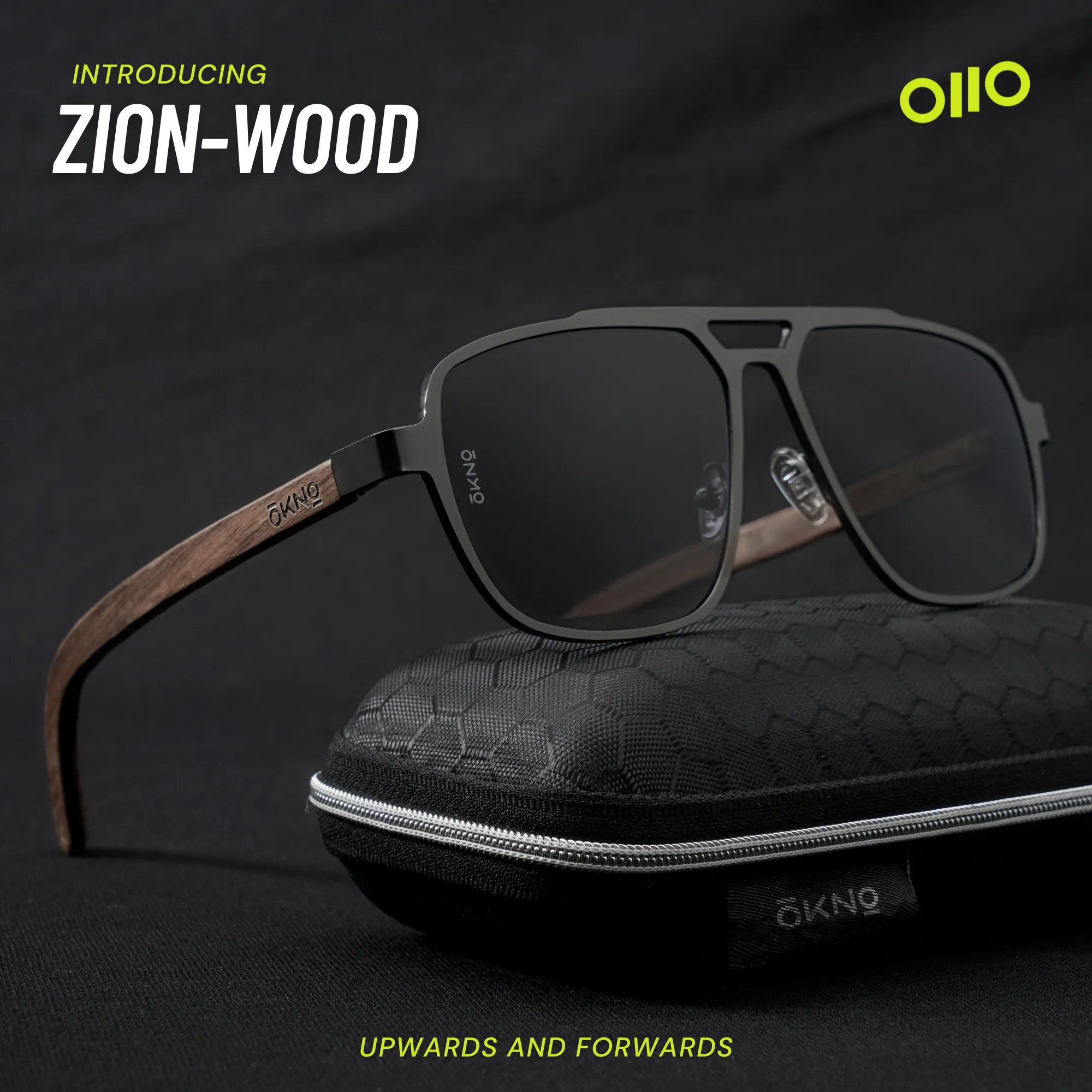 Zion Wood Black Power Sunglasses