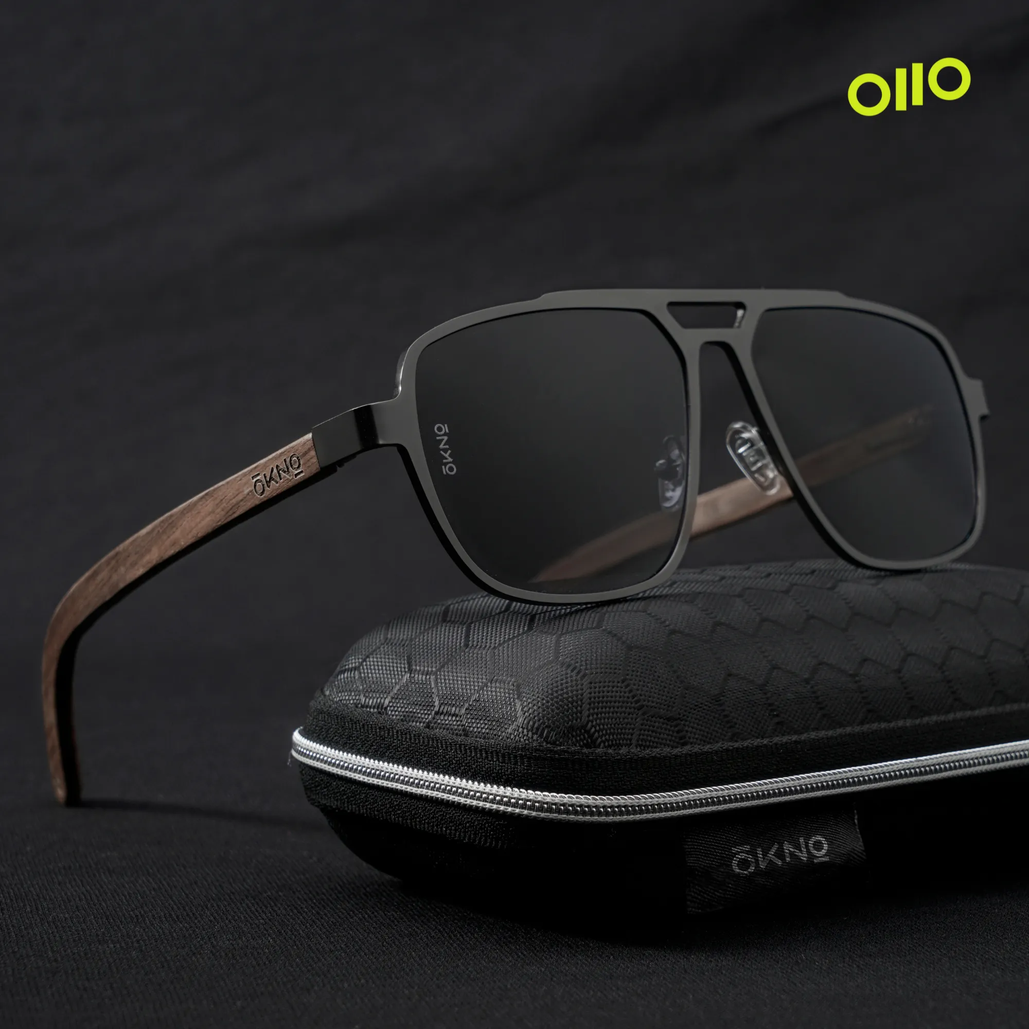Zion Wood Black Power Sunglasses